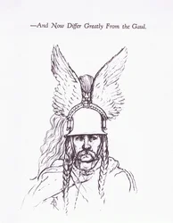 En gallisk høvding, illustration fra The Roman Soldier, 1928